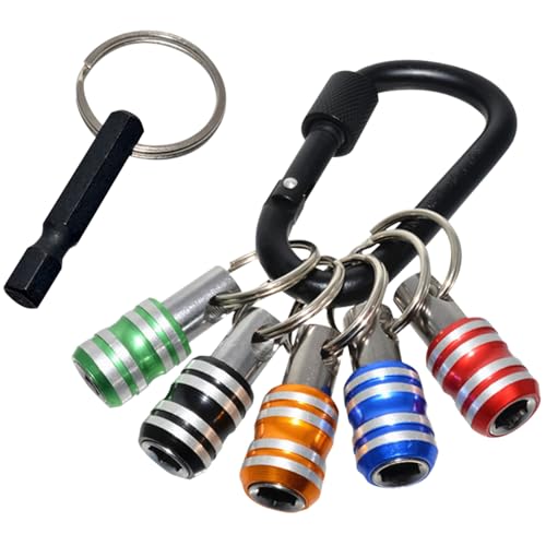 5色/-/CQX-18・対応ビット＆ソケット6.35mm六角軸ビット＆ソケット対応（1/4インチ）丸軸7mmにも対応。軽量かつ高強度なアルミ製で、便利なカラビナ付き。・5本+1アダプター収納セット5色のビットホルダーで工具を色分け整理。キーアダプターはビット以外にも鍵や小型工具の装着に対応。携帯性と実用性を兼ね備えた収納ソリューションです。・ワンタッチで素早く取り外し引き上げ式構造により、片手で素早く脱着可能。作業効率が格段にアップし、安全性も向上。カラビナでベルトや工具バッグに簡単装着。・軽量＆高耐久設計1本わずか約15gながら、最大500gまで対応。アルミ合金製で、耐摩耗・耐錆性に優れ、長く安心して使える設計です。・幅広い互換性電動ドライバー、インパクトドライバー、エアツール、手動ドライバーなど、様々な六角工具に対応。DIYからプロ作業まで幅広く活躍します。対応ビット＆ソケット6.35mm六角軸ビット＆ソケット対応（1/4インチ）丸軸7mmにも対応。軽量かつ高強度なアルミ製で、便利なカラビナ付き。 5本+1アダプター収納セット5色のビットホルダーで工具を色分け整理。キーアダプターはビット以外にも鍵や小型工具の装着に対応。携帯性と実用性を兼ね備えた収納ソリューションです。 ワンタッチで素早く取り外し引き上げ式構造により、片手で素早く脱着可能。作業効率が格段にアップし、安全性も向上。カラビナでベルトや工具バッグに簡単装着。 軽量＆高耐久設計1本わずか約15gながら、最大500gまで対応。アルミ合金製で、耐摩耗・耐錆性に優れ、長く安心して使える設計です。 幅広い互換性電動ドライバー、インパクトドライバー、エアツール、手動ドライバーなど、様々な六角工具に対応。DIYからプロ作業まで幅広く活躍します。