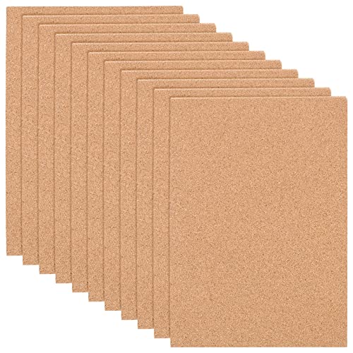 BENECREAT 10枚A4サイズ コルクシート 厚さ0.2cm 滑り止め コースター フォトボード 椅子マット 室内装飾用 ハンドメイド用素