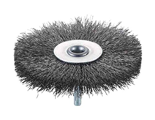 TRUSCOトラスコ 軸付ホイールブラシ φ100X軸6 ステンレス線 線径0.3 TB-6253