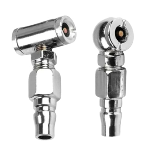 HOTQ エアーバルブ ミニエアーチャック チューブレス タイヤ 自動車 自転車 兼用 空気入れ 2個セット