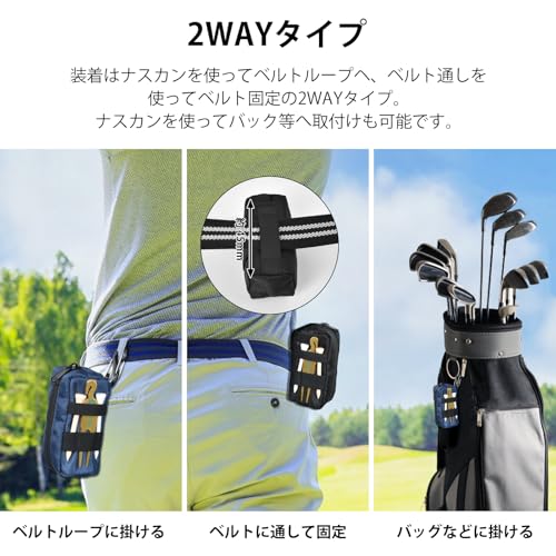 Ginemanゴルフボールケース ボールポーチ ゴルフ ボールケース カラビナ付き 入れ...