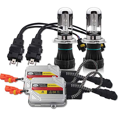Eseastar 9003 H4 HID キット リレーレス 35W Hi/Low切替式、純正交換HIDバルブ 薄型HIDバラスト 瞬間起動 防
