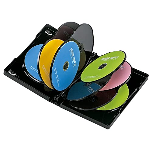 サンワサプライ DVDトールケース10枚収納・3枚セット・ブラック DVD-TW10-03BKN