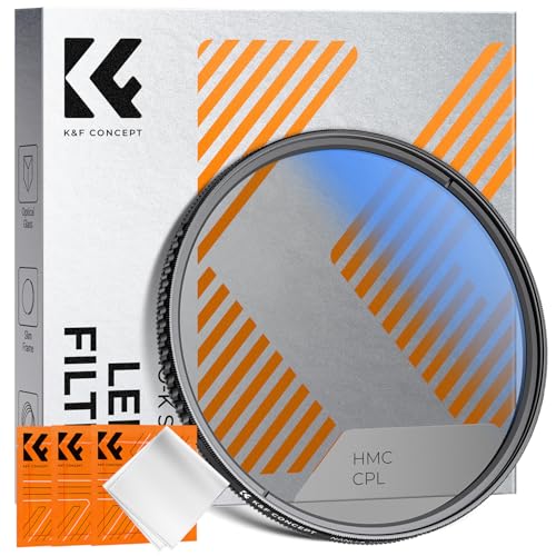 乐天商城 - K&F CONCEPT 52mm PLフィルター サーキュラー コントラスト 反射調整用 高透過率 薄枠 円偏光フィルター CPLフィルター 3