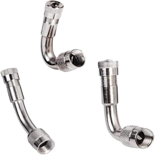 HUIKKJP バイク用エアー 45°+ 90°+ 135° 空気圧 バルブアダプター L型 エアバルブ変換 角度 アングル オートバイ 自転車