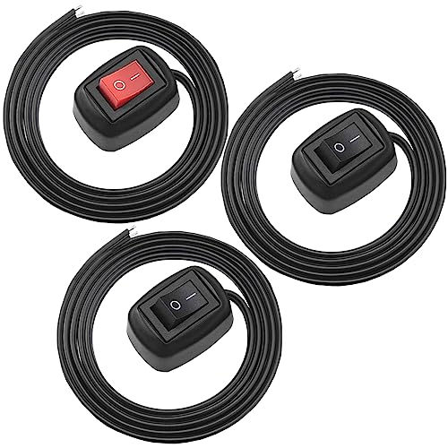Rakuten - MKBKLLJY 3個 赤/黒ペーストタイプスイッチ 車ロッカースイッチ オン/オフ 表面実装 DC 12V プッシュボタンスイッチ LEDライ