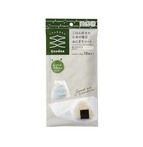 アールR ごはん好きのための毎日おにぎりシート Goodna きらりパターン 19×19cm 耐熱温度130℃ 耐冷温度-40℃ 行楽 お弁当