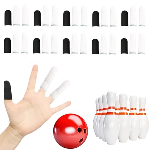 LELEYO 指サック ボウリング 中指 親指サック 指先 保護 汗止め 綿 指保護スポーツ用 洗濯可能 左右兼用 30枚入り