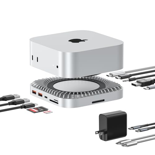 三画面対応Mac Mini 拡張ハブ 10in1 Thunderbolt 3対応 40Gbps高速データ転送・8K出力対応 M.2 SSD拡張（