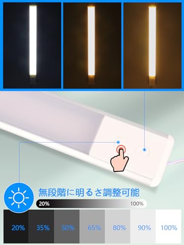 NORTHYUN 3段階調色 無段階調光 車用ルームランプ 車室内灯 DC12V-85V 228連室内ledテープ 軽自動車 作業車 船舶 作業