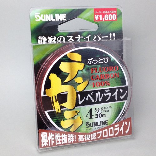 サンラインSUNLINE フロロカーボンライン ぶっとびテンカラ レベル 30m 4号 オレンジ