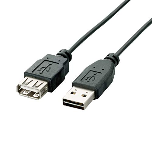 エレコム USBケーブル 延長 USB2.0 USB A オス to USB A メス リバーシブルコネクタ 3m ブラック U2C-D..