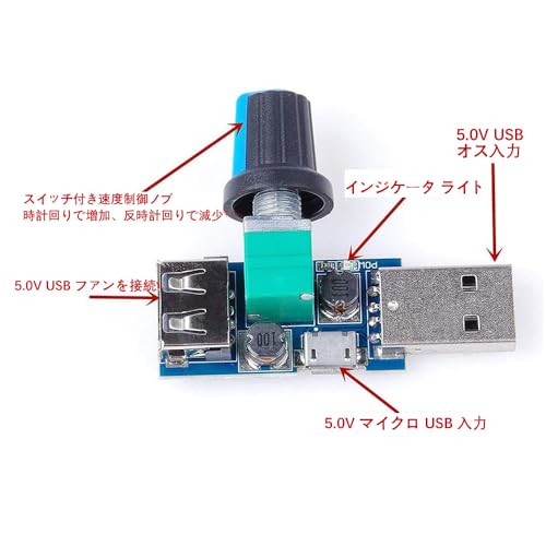 Kiligen 3個 USB から 3ピン/4ピン PWM 5V USB スリーブファン電源アダプタケーブ...