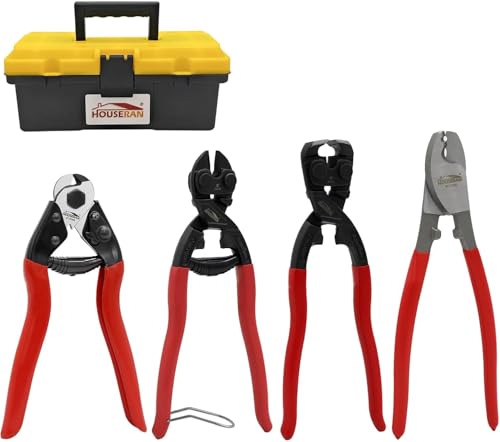 HOUSERAN ペンチ セット 電工 プライヤーセット Cr-V ニッパー 工具 diy 工具 小型 ワイヤーカッター ..