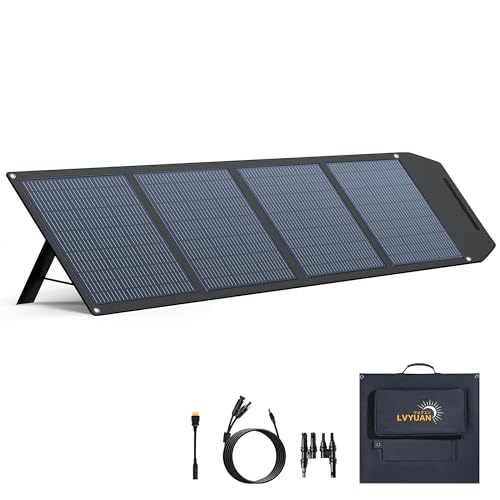 Rakuten - リョクエンLVYUAN ソーラーパネル 200W ポータブル電源用 折りたたみ DC23.6V/47.2V 可変電圧仕様 単結晶シリコン ソーラ
