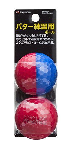キャスコKasco 練習ボール KIRA パター練習用ボール KIRALINE PRACTICE ブルー/レッド 2個入