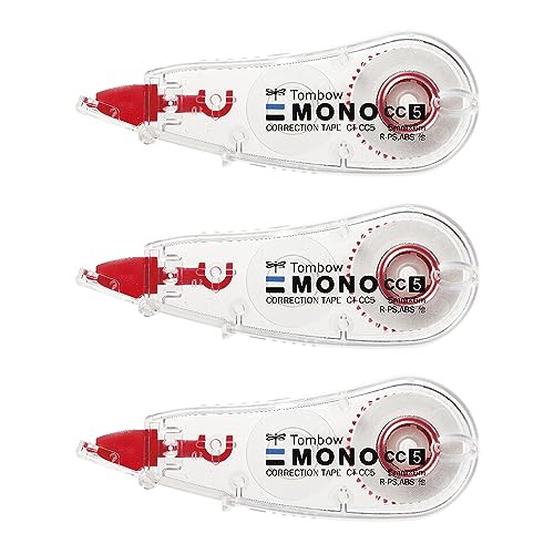 Rakuten - トンボ鉛筆 修正テープ 5mm MONO モノCC ミニサイズ・高密着テープ 使い切りタイプ 6m 3個 KCB-326 CTCC5×3