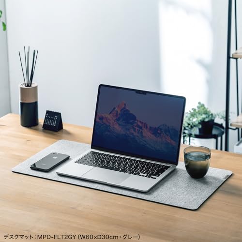 サンワサプライ デスクマット フェルト素材 W600×D300mm 傷・汚れ防止 ブラック MPD-FLT2BK