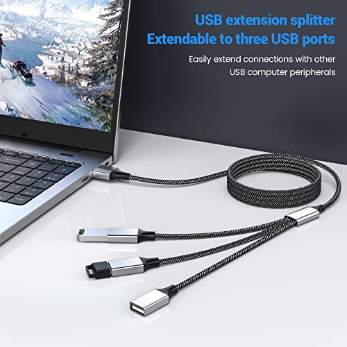 MOGOOD USB分岐器ケーブル1m 3-in-1USBスプリッタ USB電源分岐器 1オス3メスUSB 2.0アダプタ USB拡張ケーブル nicobest-10040919 nicobeststore サンプル画像2