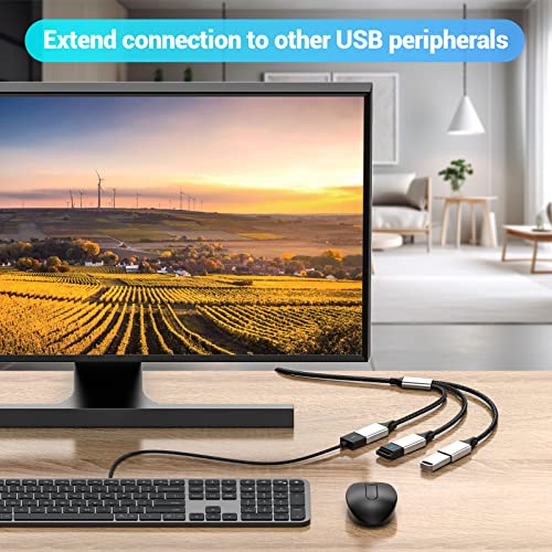 MOGOOD USB分岐器ケーブル1m 3-in-1USBスプリッタ USB電源分岐器 1オス3メスUSB 2.0アダプタ USB拡張ケーブル nicobest-10040919 nicobeststore サンプル画像3