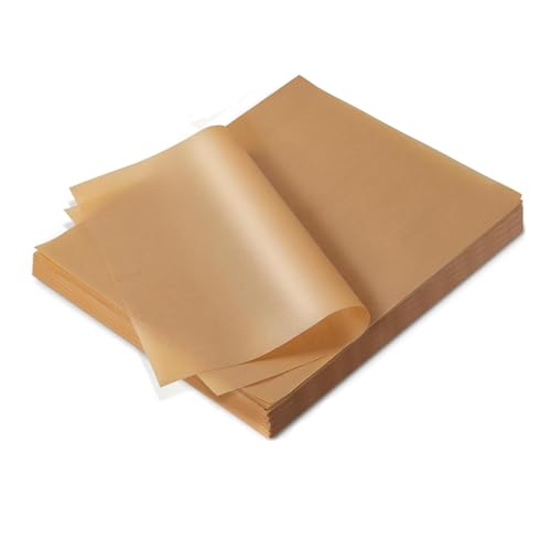 YFFSFDC ベーキング紙 クッキングシート100枚入り 未晒クラフト紙 天ぷら敷紙 剥離性 耐油 耐熱フライ ..