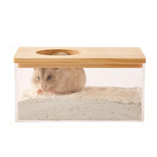 YFFSFDC ハムスターの砂浴 バスルーム 砂浴び容器 トイレ 小動物用シャワールーム 小型ペット用トイレ ..