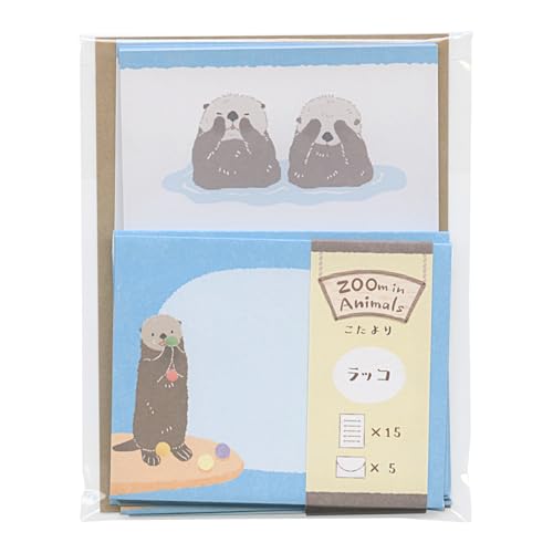 ズームインアニマル 小たより ミニレターセットラッコかわいい 動物 5422404