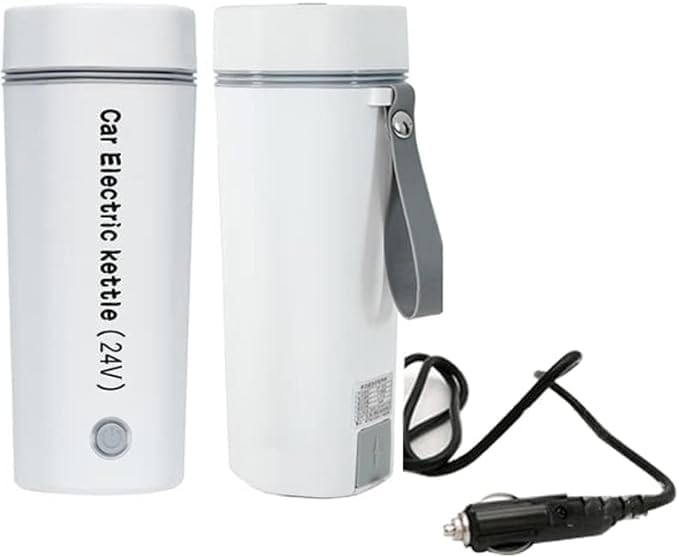 白色/450 ml/加?杯・Size:450 ml・サイズサイズ210*71mm、12v/24v 2つの電圧を選択することができ、家庭車は12vを選択してください、トラックは24vを選択してください。 長距離運転、アウトドア、出張に使いやす...