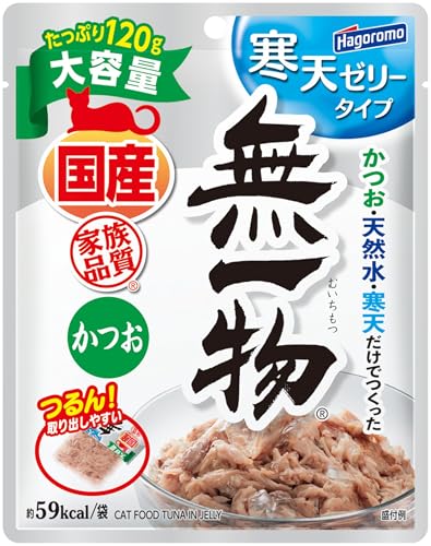 乐天商城 - はごろも 国産 無一物 パウチ 寒天ゼリータイプ キャットフード かつお 大容量サイズ 120g×12個 - まとめ買い