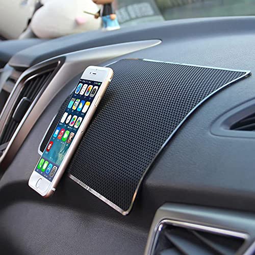 nicobeststoreの車用 滑り止めマット 車内 高粘度シリコーンシート 携帯電話置き 小物置き 超強力 粘着 滑らない パッド 洗える 繰り返し使える A 27 x｜アングル2