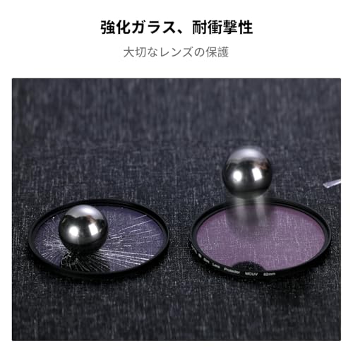 NANO-X強化型K&F CONCEPT 95mm レンズ保護フィルター 強化ガラス 9H高硬度 高透過率 HD超解像力 極薄 撥水防汚 キズ防