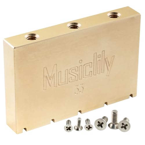 Musiclily Ultra 33mmブラス製トレモロブロックGotoh GE1996TエレキギターFloyd Roseフロイドローズタイプト