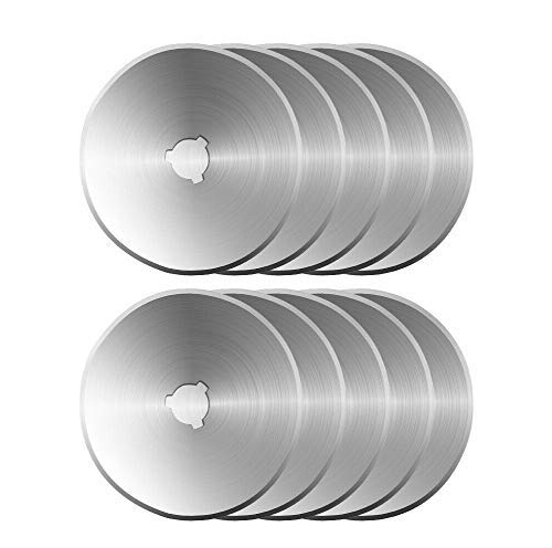 Wolfride 8枚セット 60mmロータリーカッター替刃 マルカッター円形ブレード 円形刃 目盛りつく 手芸 不..