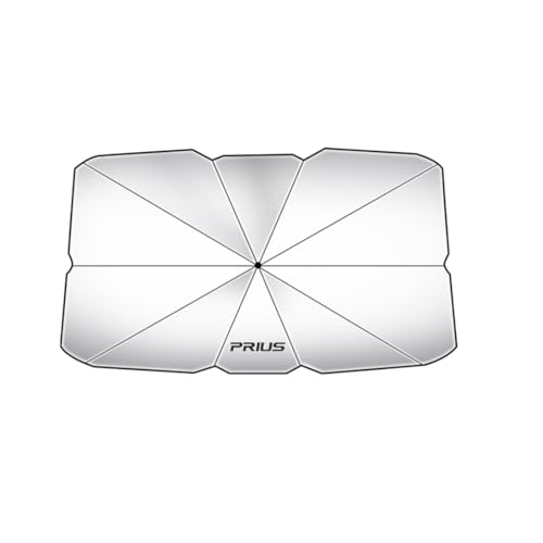 Rakuten - kuudeal プリウス 専用 車用 サンシェード 傘 PRIUS ロゴ付き 車 フロンドガラス用 日除け傘 自由に曲がるハンドル プリウス 6