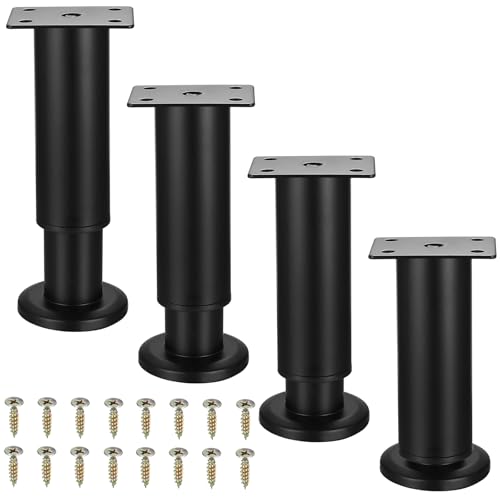 樂天商城 - 家具脚 4個 ソファ 脚 テーブル 脚 ソファーの脚 12-18 cm 高さ 調節可能な足 家具足 デスクシェルフ 脚 キャビネット継足 キャビ