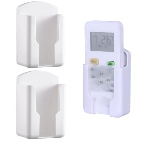 WANDEHO リモコンホルダー リモコン 収納 リモコンラック 壁掛け 2個入り ホワイト ABSプラスチック 省..