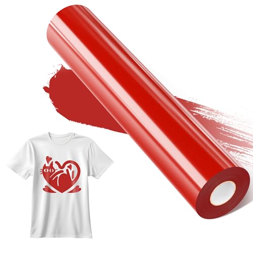Rakuten - JAVIGA アイロンプリントシート 赤 熱転写シート PU素材DIY用 約30cm×610cm Tシャツ ズボン 枕 バッグ その他日常のDI