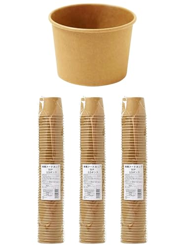 50個入×3フードカップ/105ml/SD-101・Size:105mlStyle:50個入×3・パッケージ個数:1・ 環境配慮 無漂白 の フードカップ です。・ 特徴 自然な風合いの 未晒し の フードカップ 。50個入りで業務用にもおすすめ。・本体サイズ：約7.6×7.6×5.3cm／約105ml・入数：50個×3セット・素材・材質：パルプ（内面PEラミネート加工）　生産国：中国●ナチュラルな風合いの未晒しのフードカップ。 ●落ち着いた印象の濃色です。 ●内側ラミネート加工で浸みにくく、丈夫です。 ●デザートやスイーツの容器として最適です。