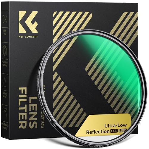K&F CONCEPT 49mm CPLフィルター 超低反射0.1% コントラスト 反射調整 超低反射PLフィルター 高透過率45% 円偏光フィ