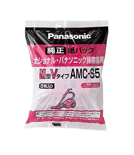 製造元：パナソニック・互換性：パナソニック AMC-S5・入数：5枚・シャッター無し・真空掃除機用パック 5枚同梱