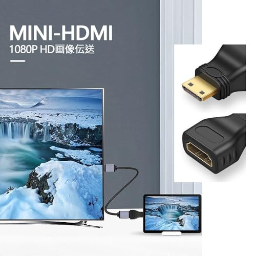 HDMI mini変換 HDMI コネクタ HDMI変換アダプタ4種類セット90° L型/HDMIメス-HDMI...