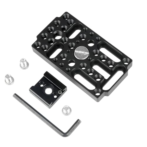 NICEYRIG カメラチーズプレートとコールドシュー付き 2イン1 カメラプレート1/4 ＆ 3/8 ネジ穴付き ア..