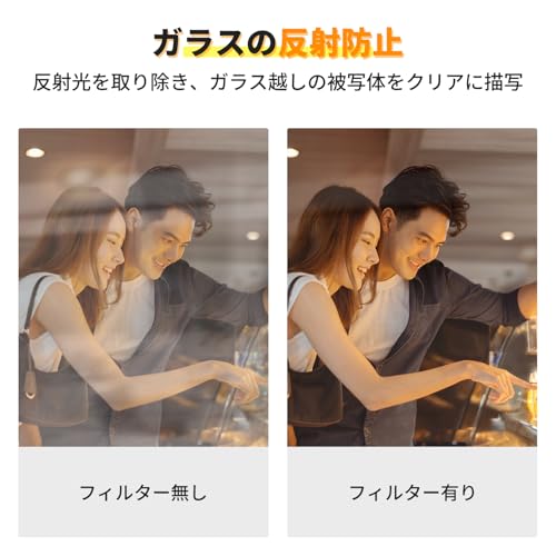 K&F CONCEPT 105mm PLフィルター 日本製AGC光学ガラス HD超解像力 高透過率 低い反射率 28層ナノコーティング サーキュ