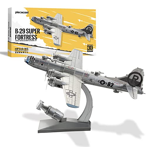 Piececoolピースクール 金属製 立体パズル 高性能爆撃機 メタリックナノパズル 3Dパズル 組み立て必要 接着剤不要 難易度5つ星 熟練