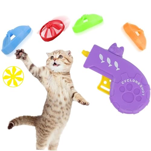 YIBOOOM 猫のおもちゃ フライングトイ ヘリコプターのおもちゃ 夏の太った猫のおもちゃ 猫のフライングディスクおもちゃ 猫狩りのおもちゃ