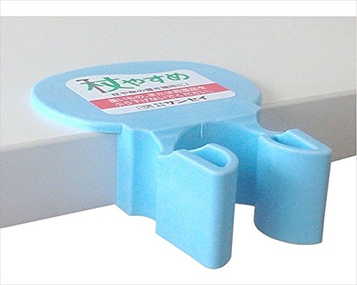 サンセイ 杖やすめ 粘着シール止めタイプ T型 杖ホルダー ステッキホルダー 傘 手提げカバン 取付簡単 16～25mm用 ブルー tue-T0
