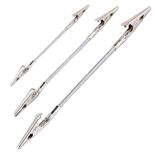 Refoiner ダブルヘッドメモスタンド 卓上 ワニ口クリップ ピクチャークリップ金属 メモクリップスタンド 折り曲げ可能 DIY カード 写