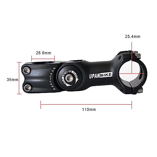 UPANBIKE 自転車用 25.4mmステム マウンテンバイク ロードバイク クロスバイクに ...