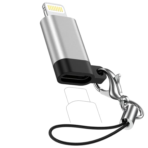 Ocbuo Type Cからライトニング変換 防紛失ストラップ付 タイプC Lightning変換アダプタ 27WPD急速充電/高速データ転送