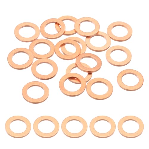 乐天商城 - PATIKIL M10 平座金 銅ワッシャー シールリング 18個 外径16mm 厚さ1.5mm 耐熱 耐油 ネジ ボルトサンププラグ オイルド